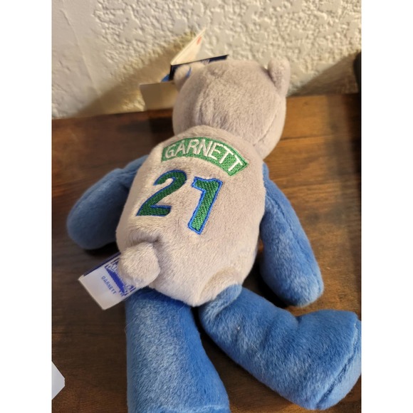1999 Mattel Minnesota Timberwolves Kevin Garnett 21 Collectible Bear NBA License - Picture 4 of 9